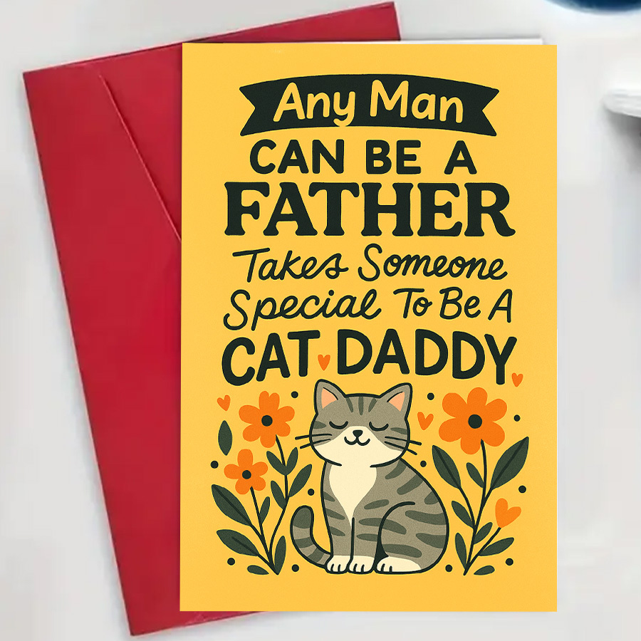 Pet Supplies Gift Card - 1Pcs Father's Day Greeting Card for