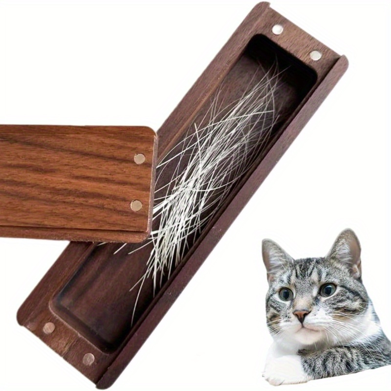 Pet Supplies Stores - Elegant Walnut Wood Cat Whisker &