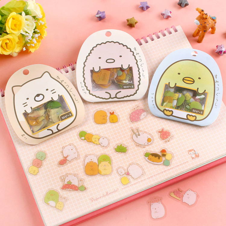 Pet Supplies Stores - 50pcs Kawaii Cartoon Transparent PVC Sticker