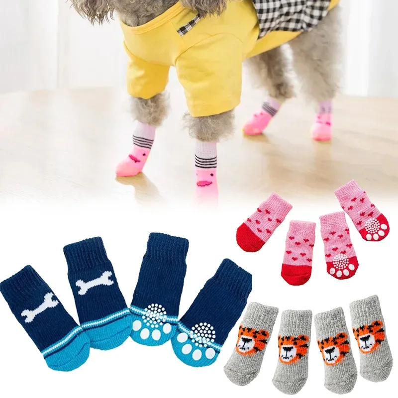 Dog Booties Paw Protector - 4Pcs Winter Pet Dog Socks Anti