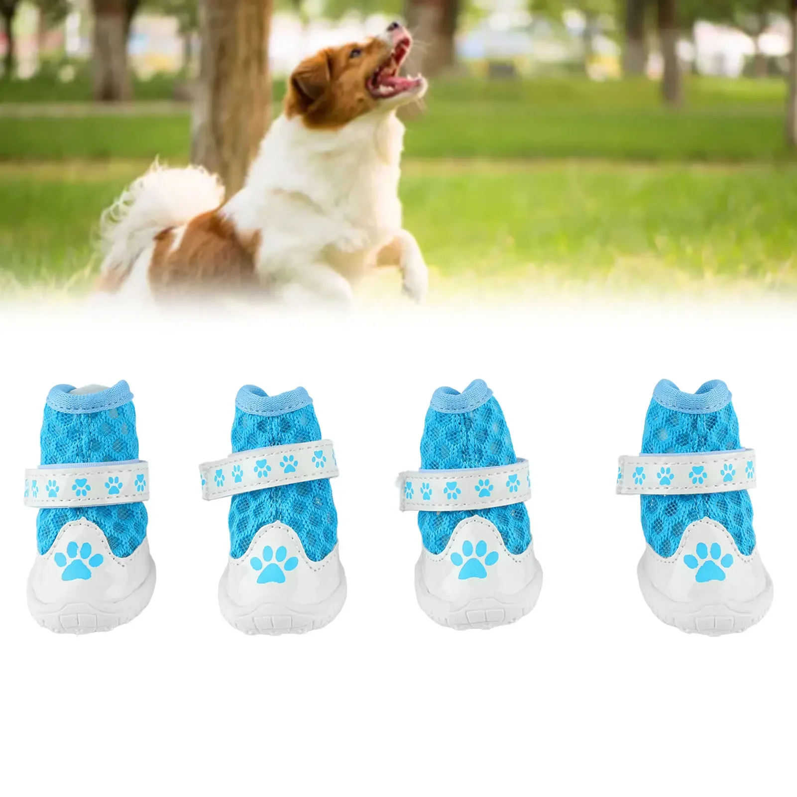 Dog Booties Paw Protector - 4pcs Dog Booties Spring Summer Fashionable