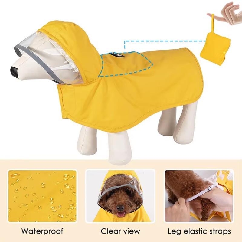 Custom Printed Reflective Dog  - Dog Raincoat review and price