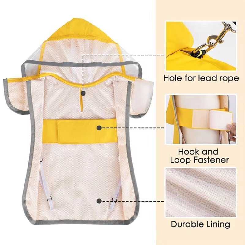 Custom Printed Reflective Dog  - Dog Raincoat review and price