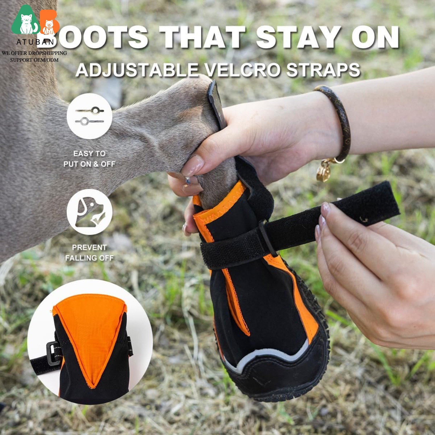 ATUBAN Dog Shoes for Dogs,Wate - Dog Booties Paw Protector review and price