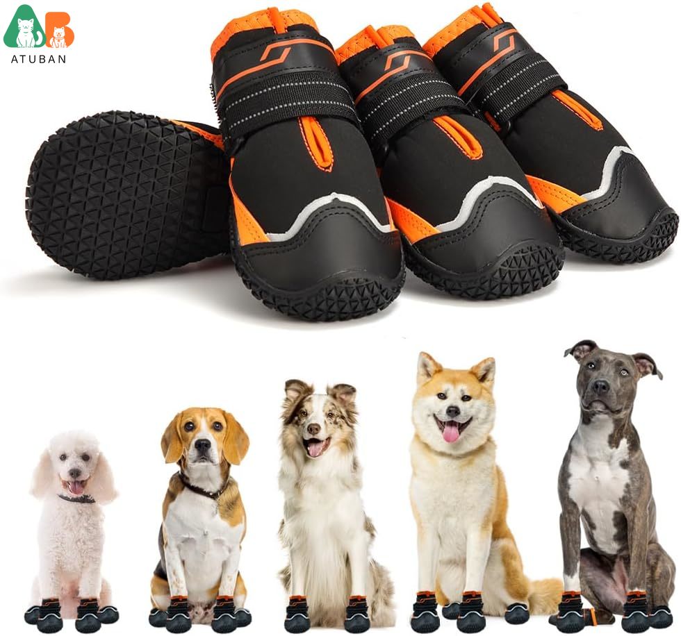 ATUBAN Dog Shoes for Dogs Anti - Dog Booties Paw Protector review and price