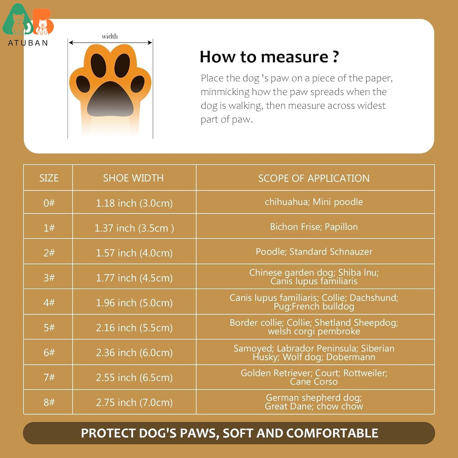 ATUBAN Dog Shoes for Dogs Anti - Dog Booties Paw Protector review and price