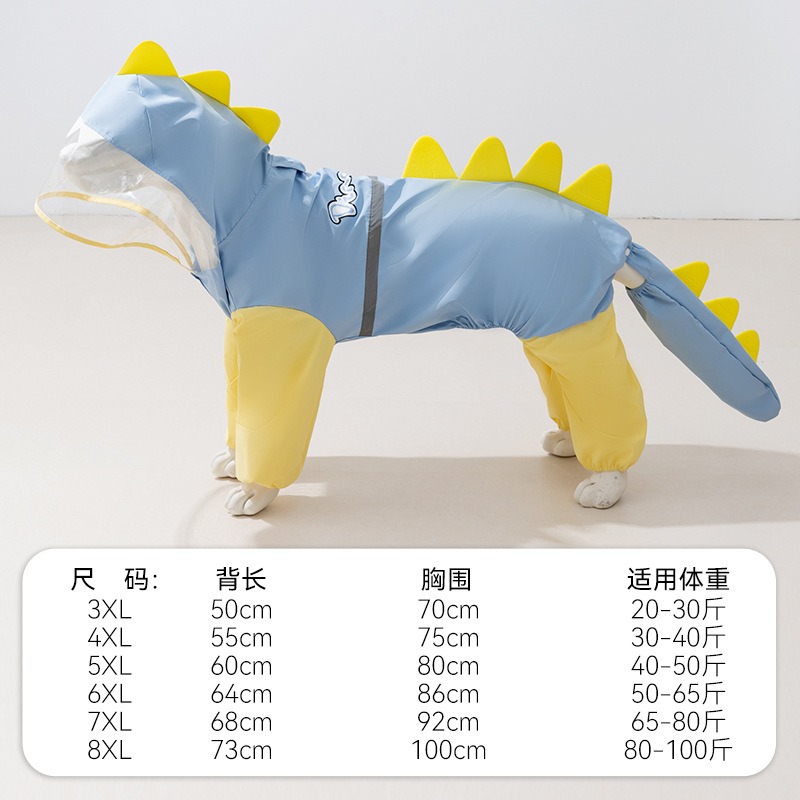 Large Dog Dinosaur Raincoat Go - Dog Raincoat review and price