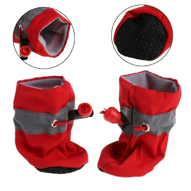 4pcs Pet Dog Rain Boots Water- - Dog Booties Paw Protector review and price