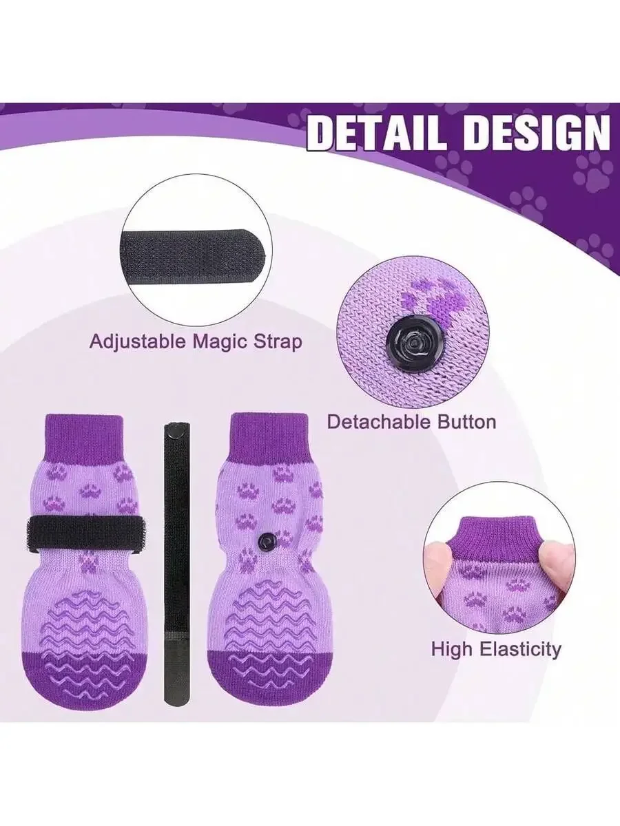 6Pcs Anti Slip Dog Socks To Pr - Dog Booties Paw Protector review and price