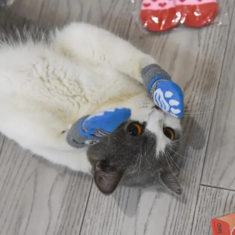 4Pcs Winter Pet Dog Socks Anti - Dog Booties Paw Protector review and price